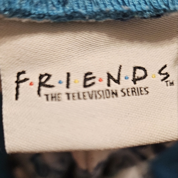 FRIENDS Blue and White Print Pajama Bottoms - Picture 6 of 7